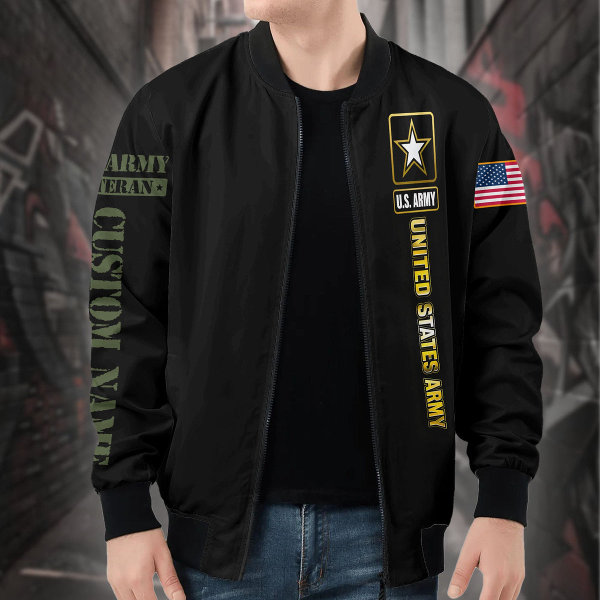U.S Army Personalized All-over Print Bomber Jacket product image 5