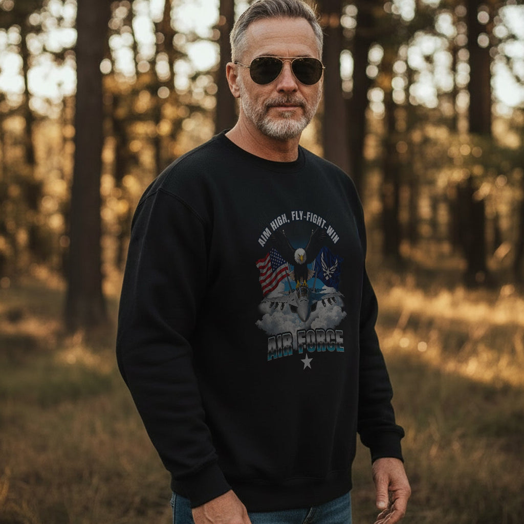 Aim High Fly Fight Win Air Force Sweatshirt product image 3