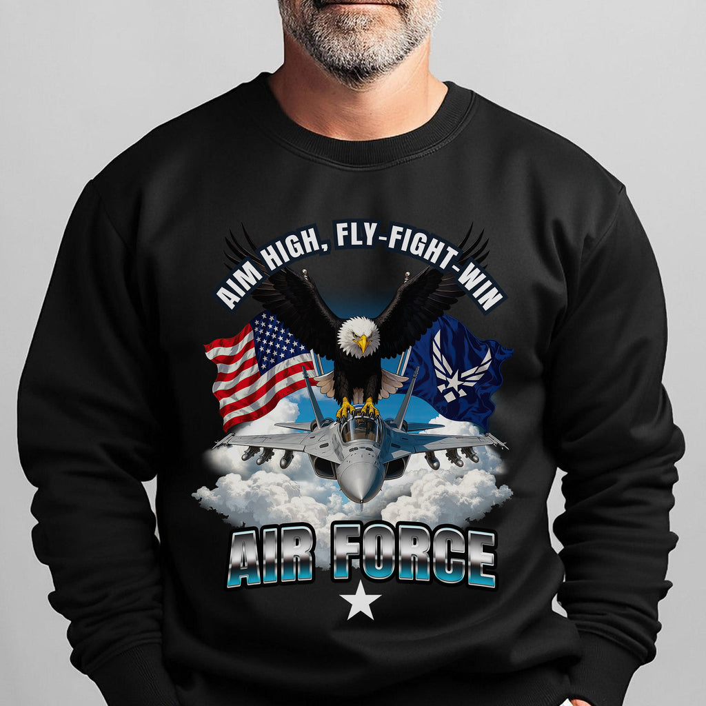 Aim High Fly Fight Win Air Force Sweatshirt product image 6