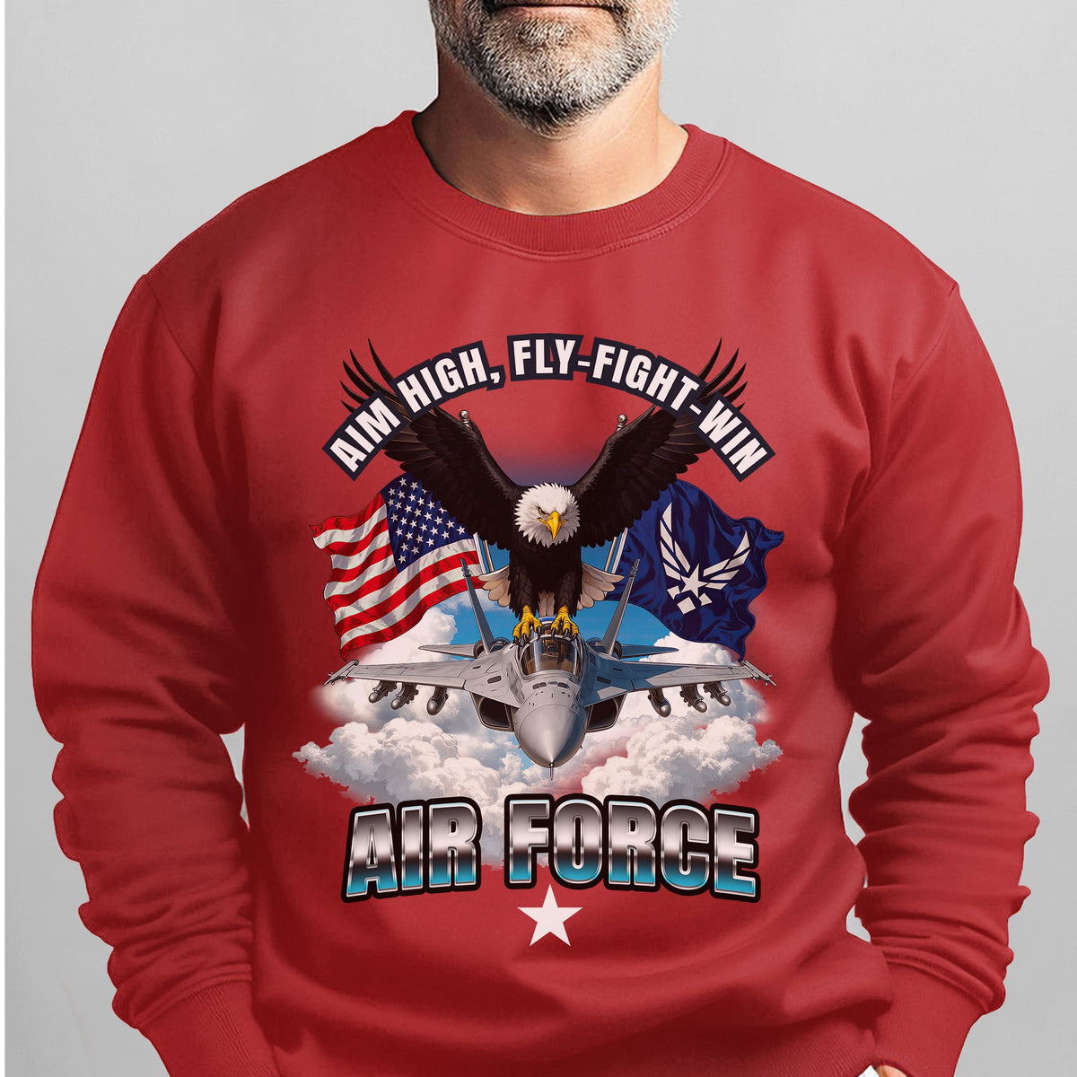 Aim High Fly Fight Win Air Force Sweatshirt product image 12