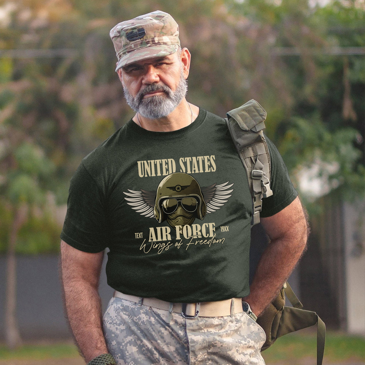Wings of Freedom Air Force Personalized T-Shirt product image 7