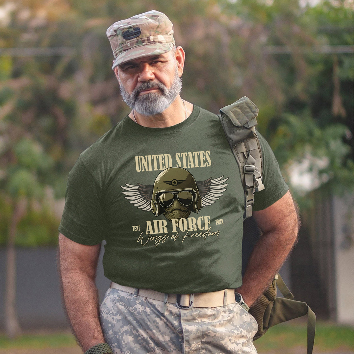 Wings of Freedom Air Force Personalized T-Shirt product image 6