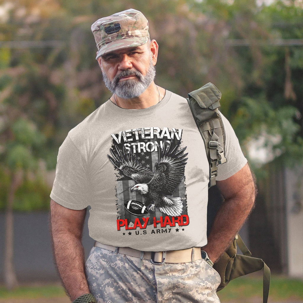 Veterans Strong Play Hard US Military T-Shirt product image 11