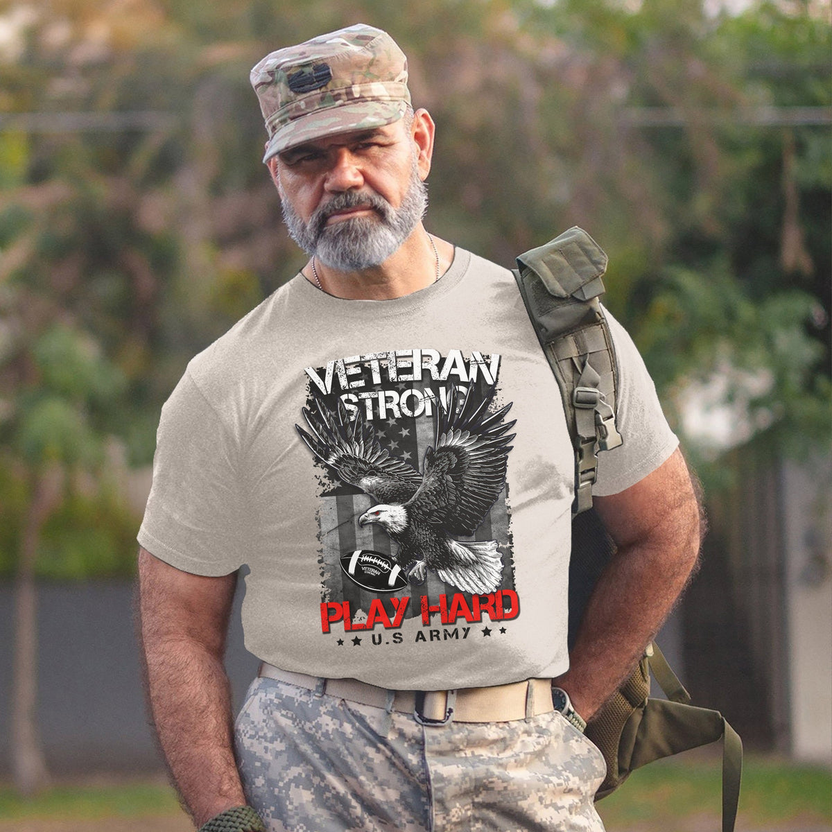 Veterans Strong Play Hard US Military T-Shirt product image 11