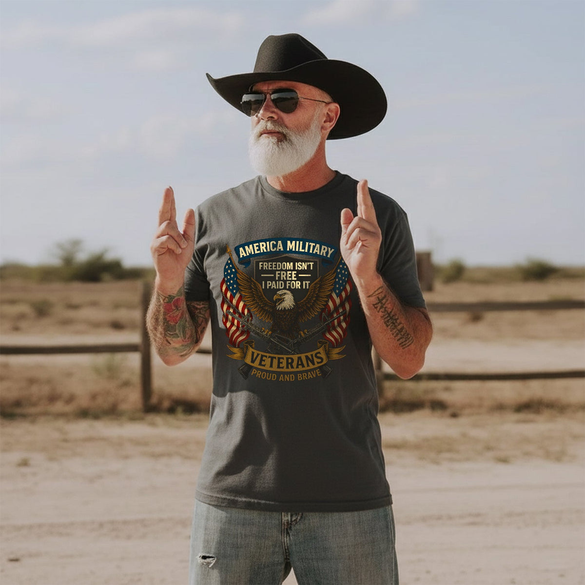 America Military Freedom Isn’t Free I Paid T-Shirt product image 4