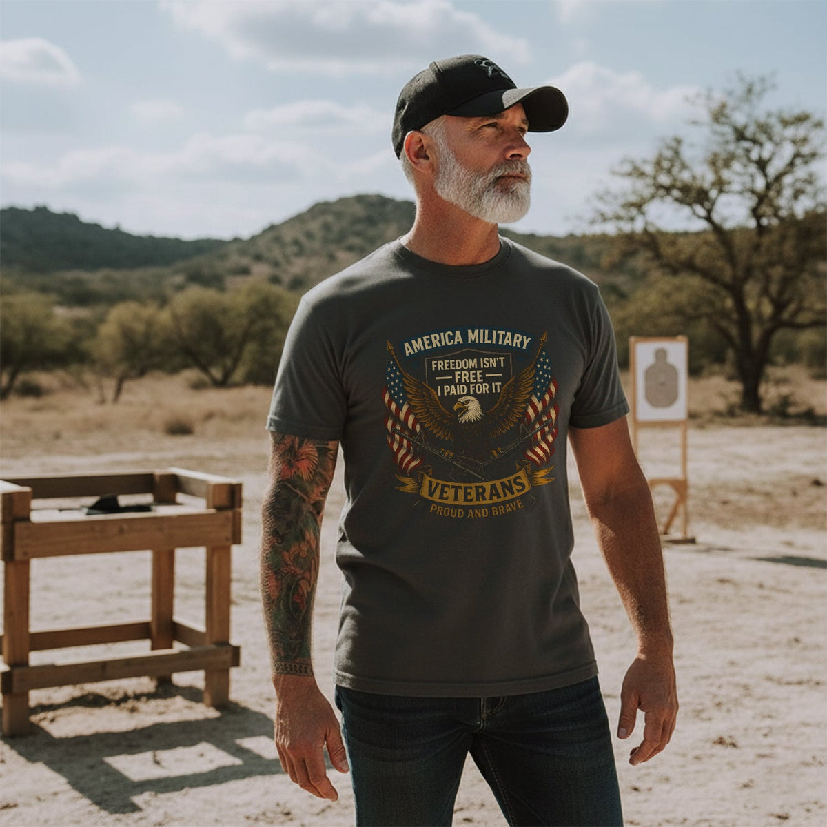 America Military Freedom Isn’t Free I Paid T-Shirt product image 5
