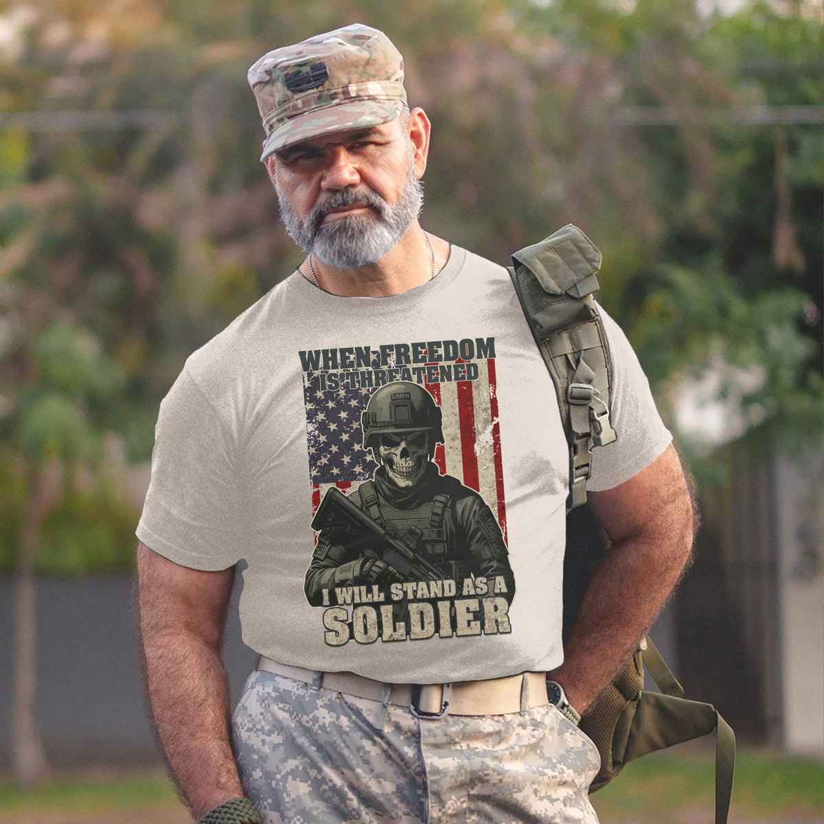When Freedom Is Threatened I Will Stand as a Soldier T-Shirt product image 11