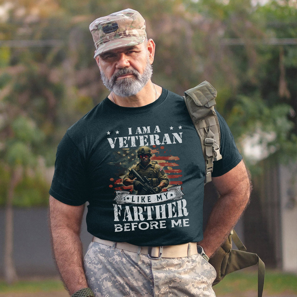 I Am a Veteran Like My Father Before Me T-Shirt product image 8