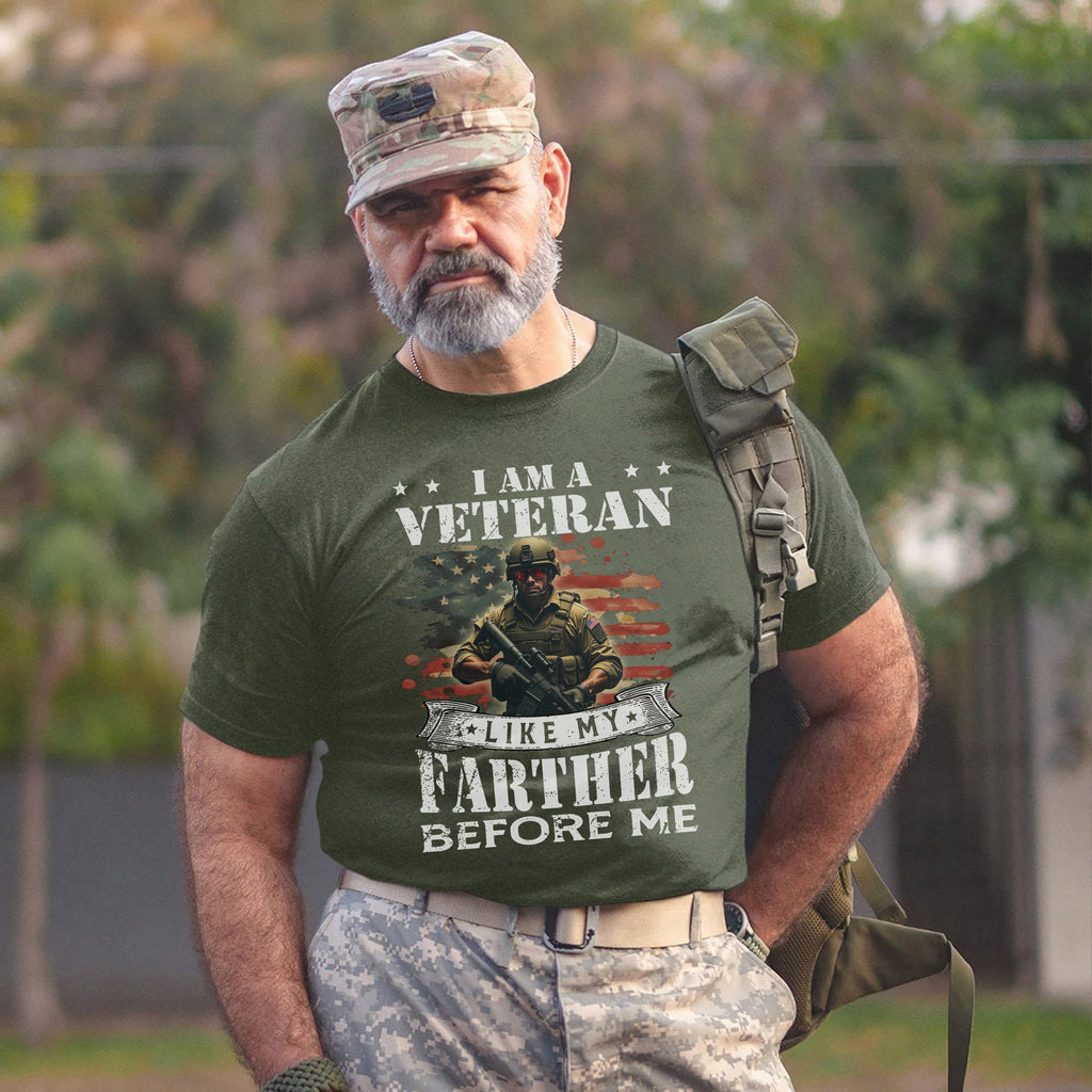 I Am a Veteran Like My Father Before Me T-Shirt product image 6