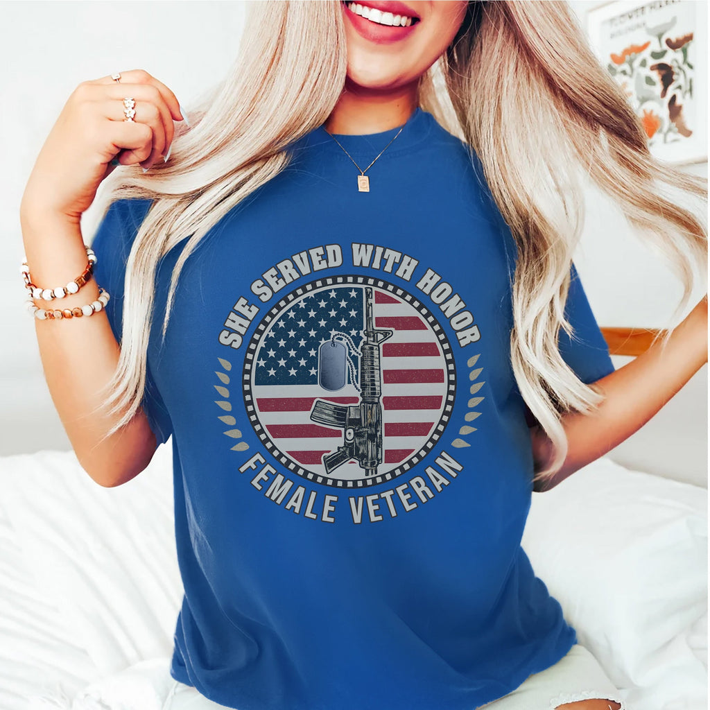 She Served With Honor Female Personalized T-Shirt product image 10