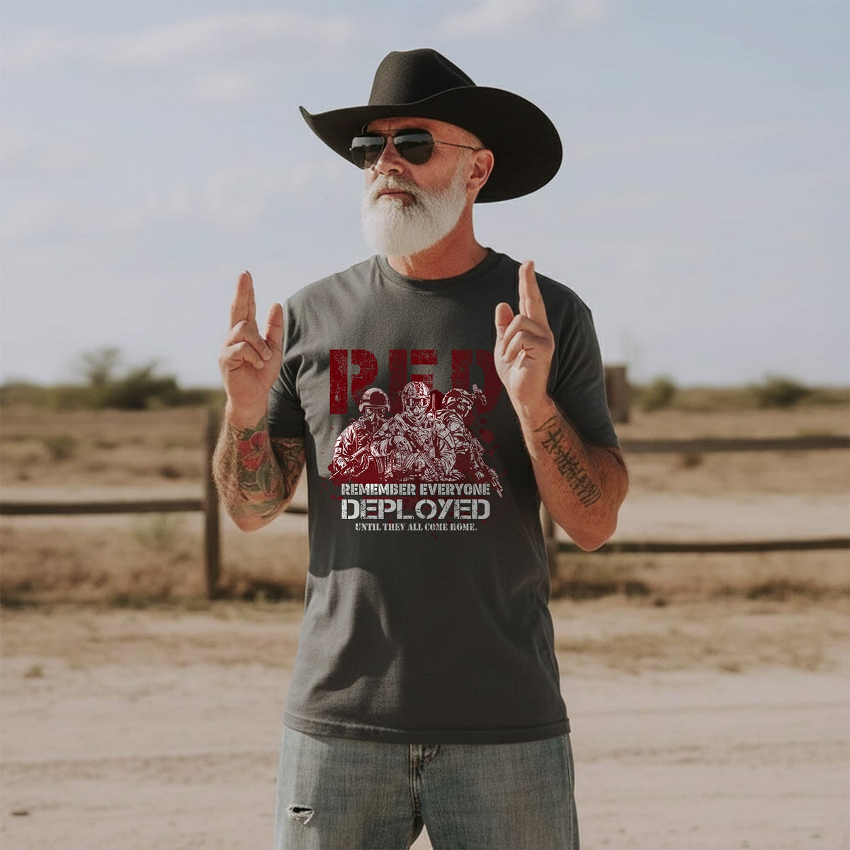 Red Friday Support Everyone Deployed T-Shirt product image 4