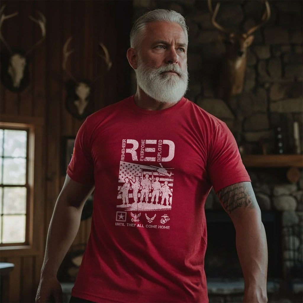 Red Friday Support Our Deployed T-Shirt product image 2