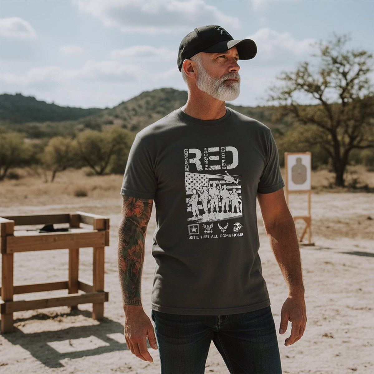 Red Friday Support Our Deployed T-Shirt product image 5