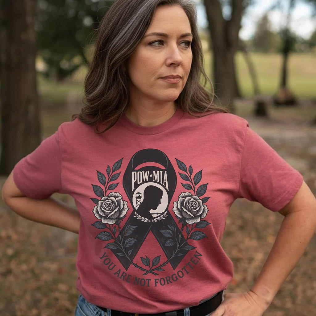 You Are Not Forgotten POW MIA Honoring US T-Shirt product image 5
