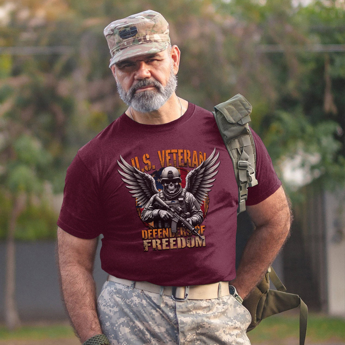 Defenders of Freedom Proud US Military T-Shirt product image 11