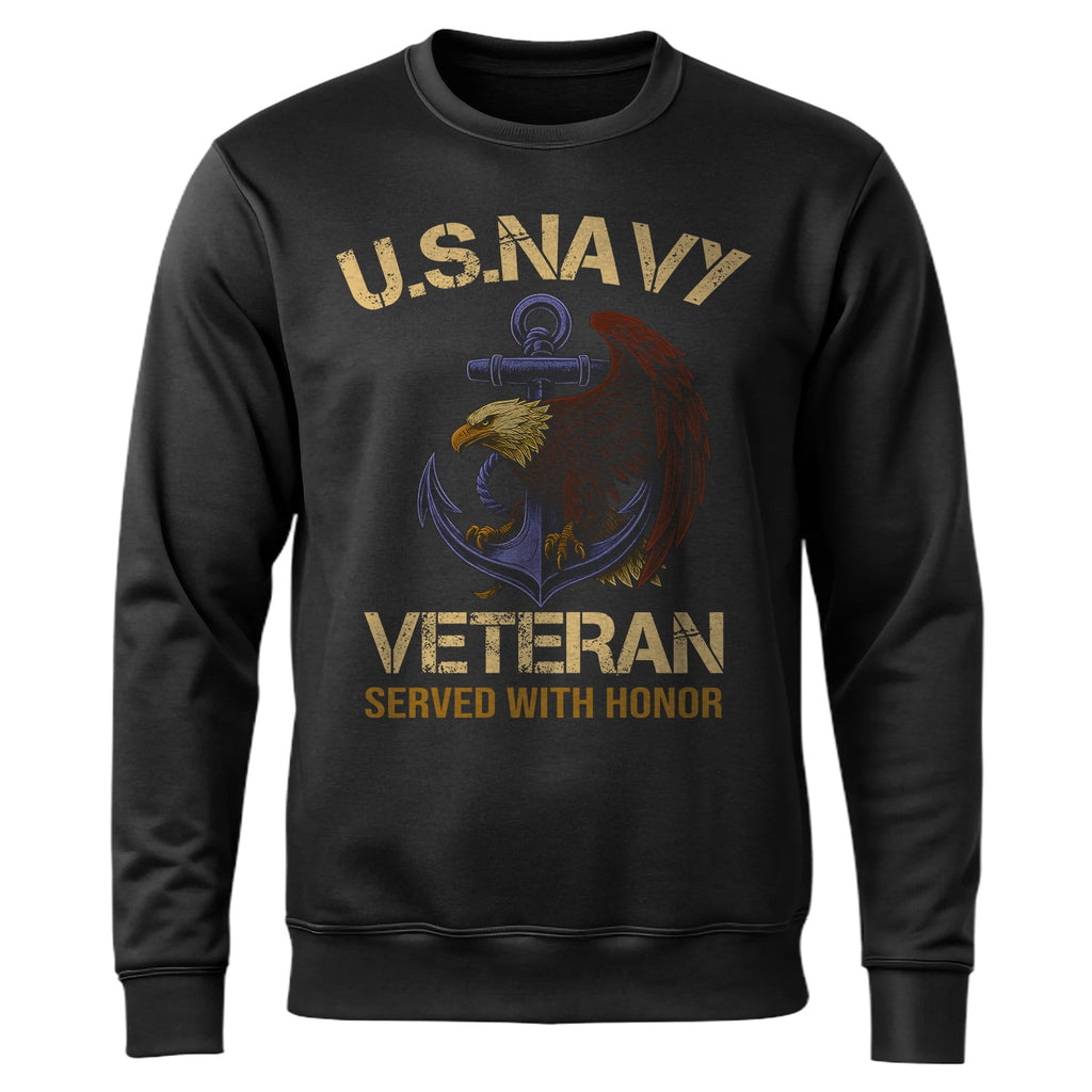 Served with Honor U.S. Navy Veteran Sweatshirt product image 1