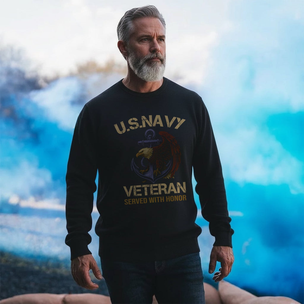 Served with Honor U.S. Navy Veteran Sweatshirt product image 2