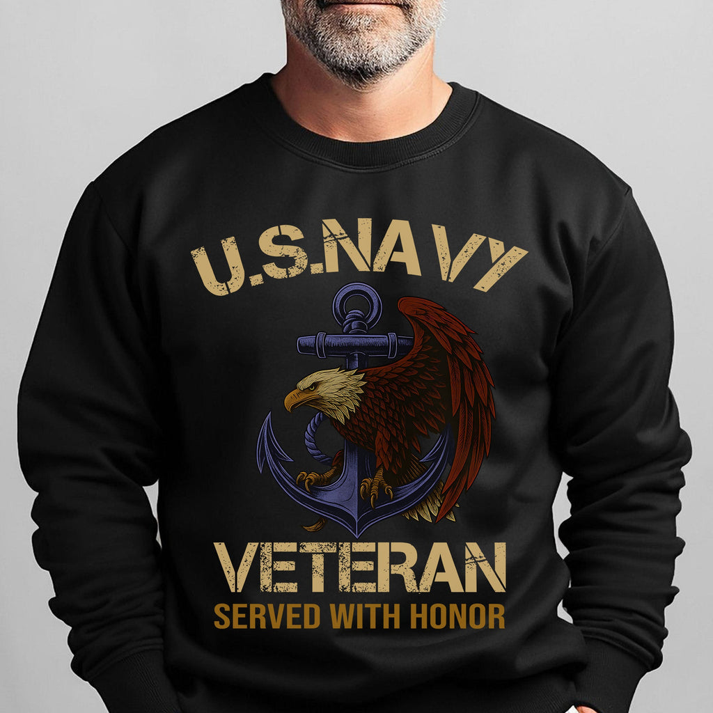 Served with Honor U.S. Navy Veteran Sweatshirt product image 11