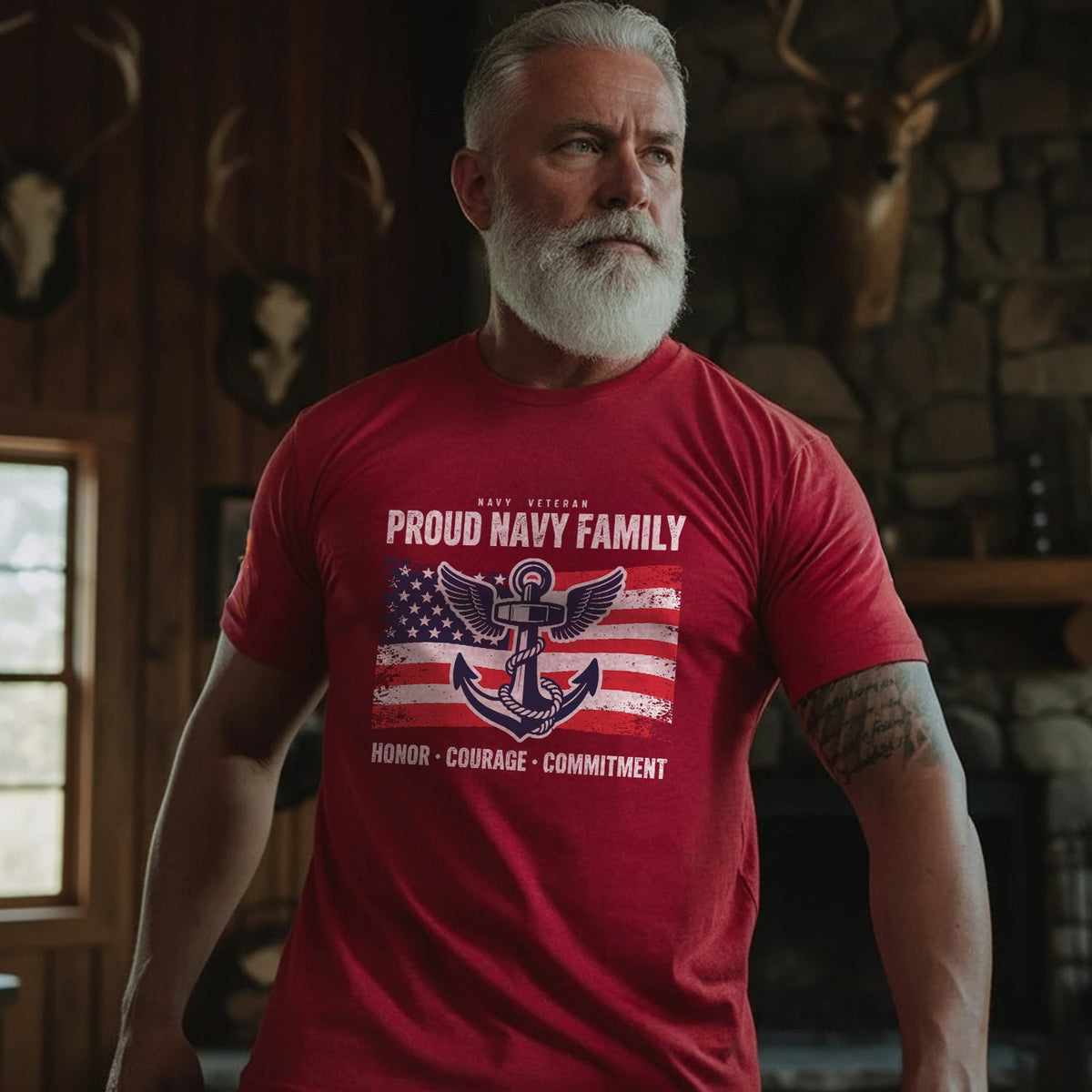 Navy Veteran Proud Family of Honor T-Shirt product image 2