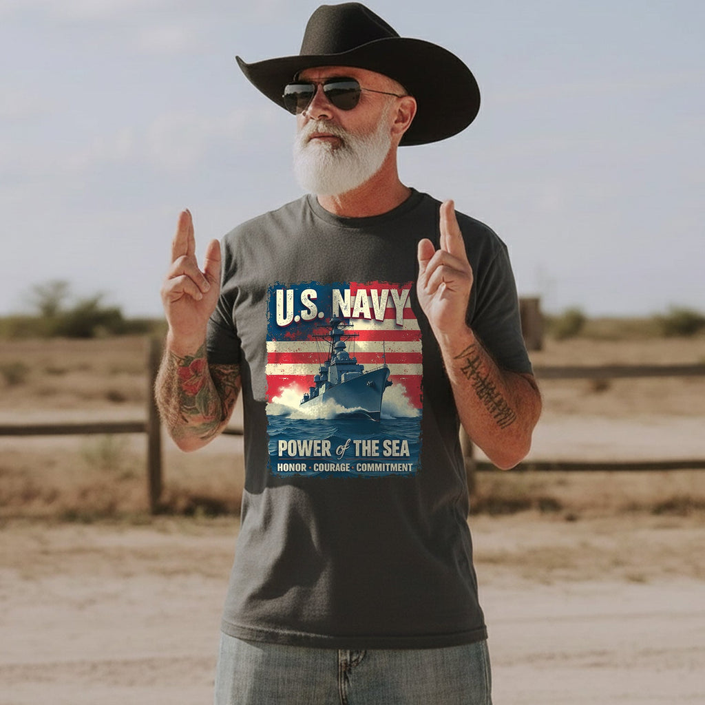 U.S. Navy Power of the Sea Driven by Honor T-Shirt product image 4