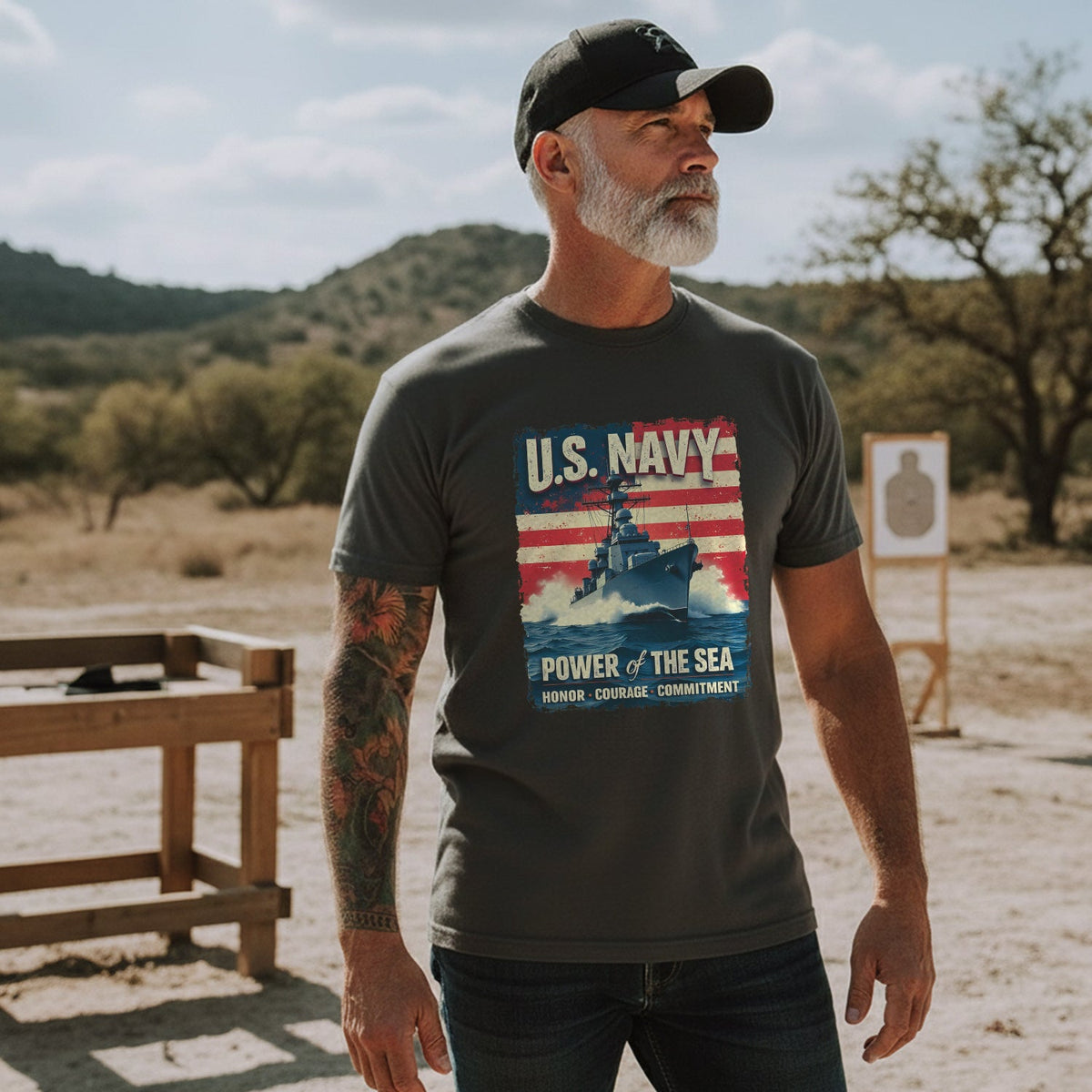 U.S. Navy Power of the Sea Driven by Honor T-Shirt product image 5