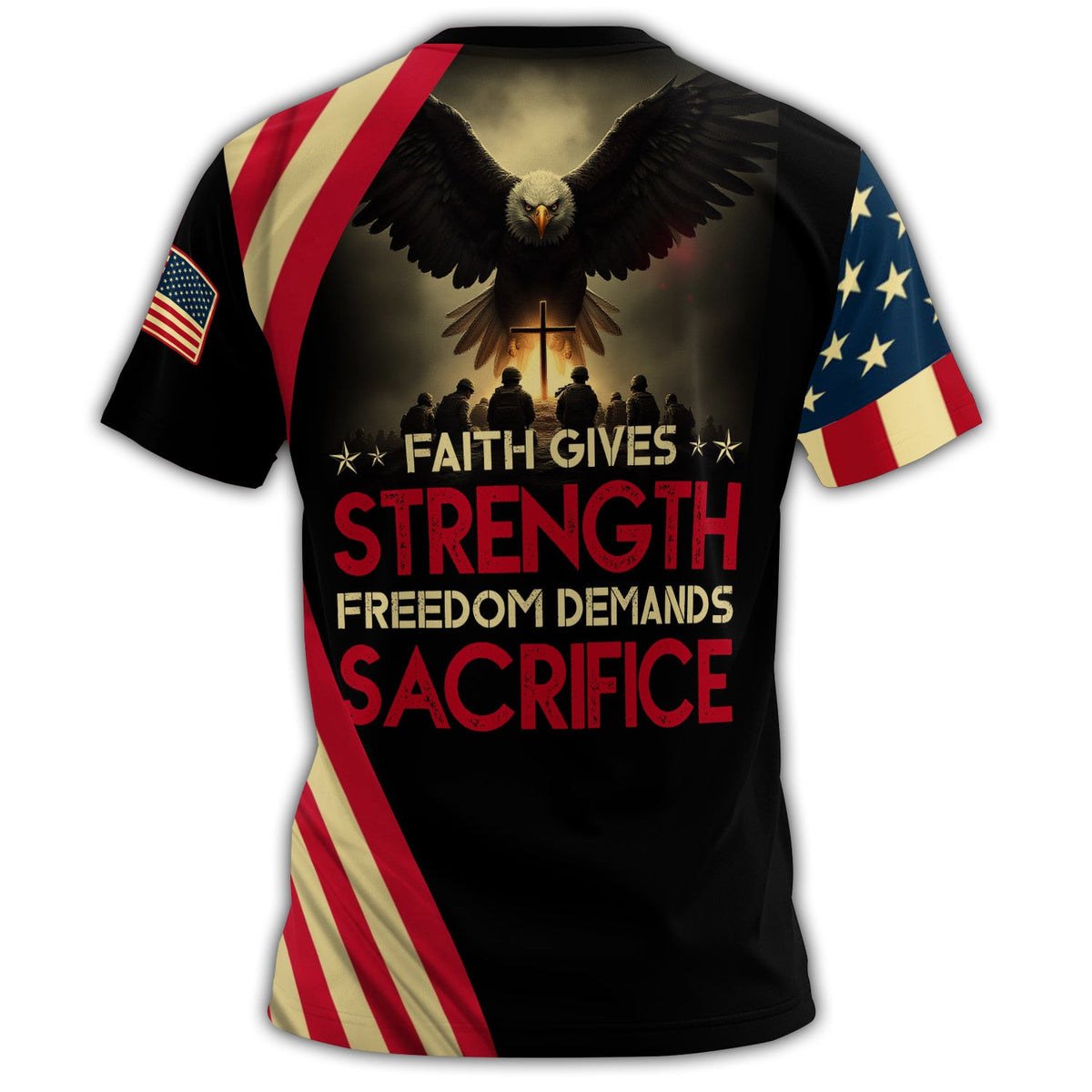 Faith Gives Strength All-over Print T-Shirt product image 3
