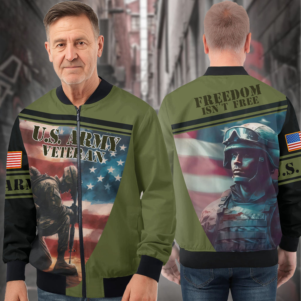 U.S. Army Freedom Isn't Free All-over Print Bomber Jacket product image 3