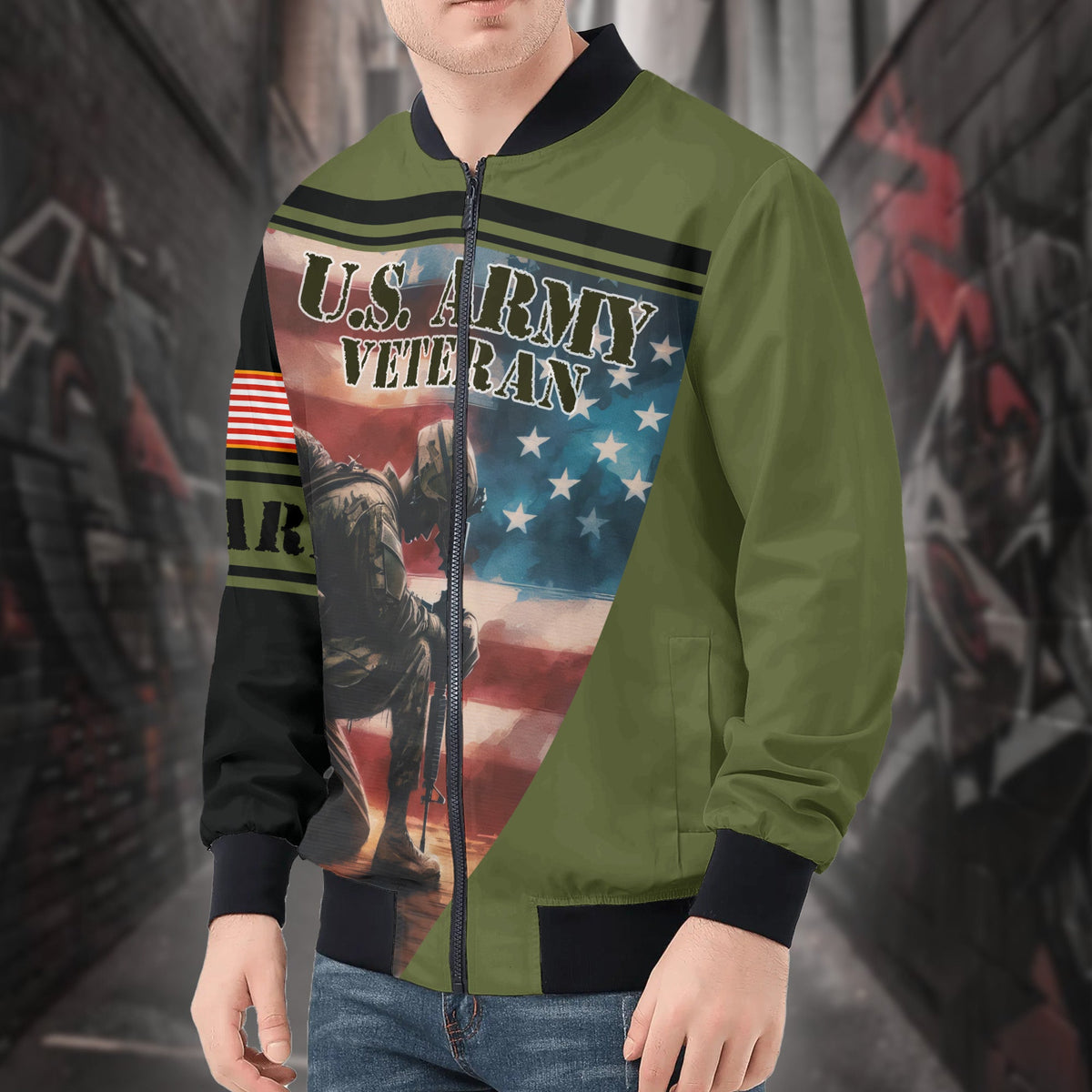 U.S. Army Freedom Isn't Free All-over Print Bomber Jacket product image 4