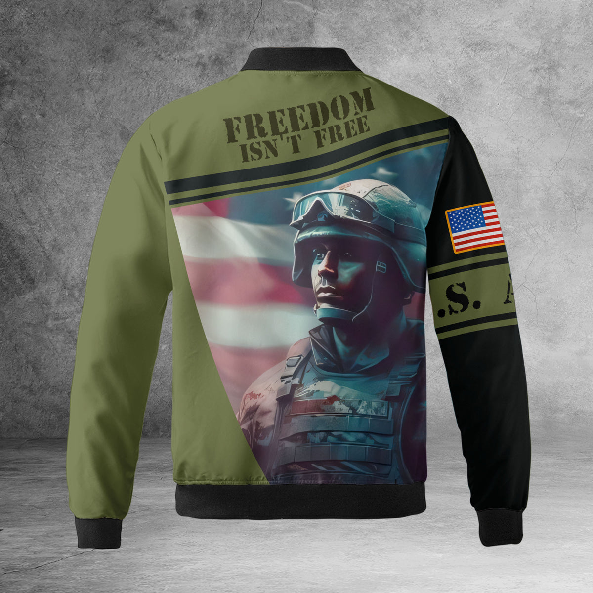 U.S. Army Freedom Isn't Free All-over Print Bomber Jacket product image 7