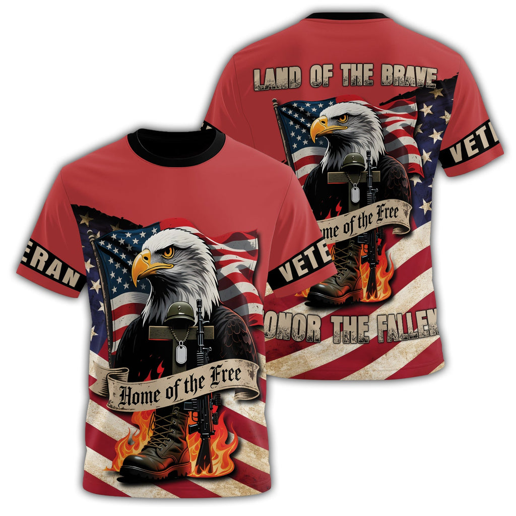 Land of the Brave Home of All-over Print T-Shirt product image 1