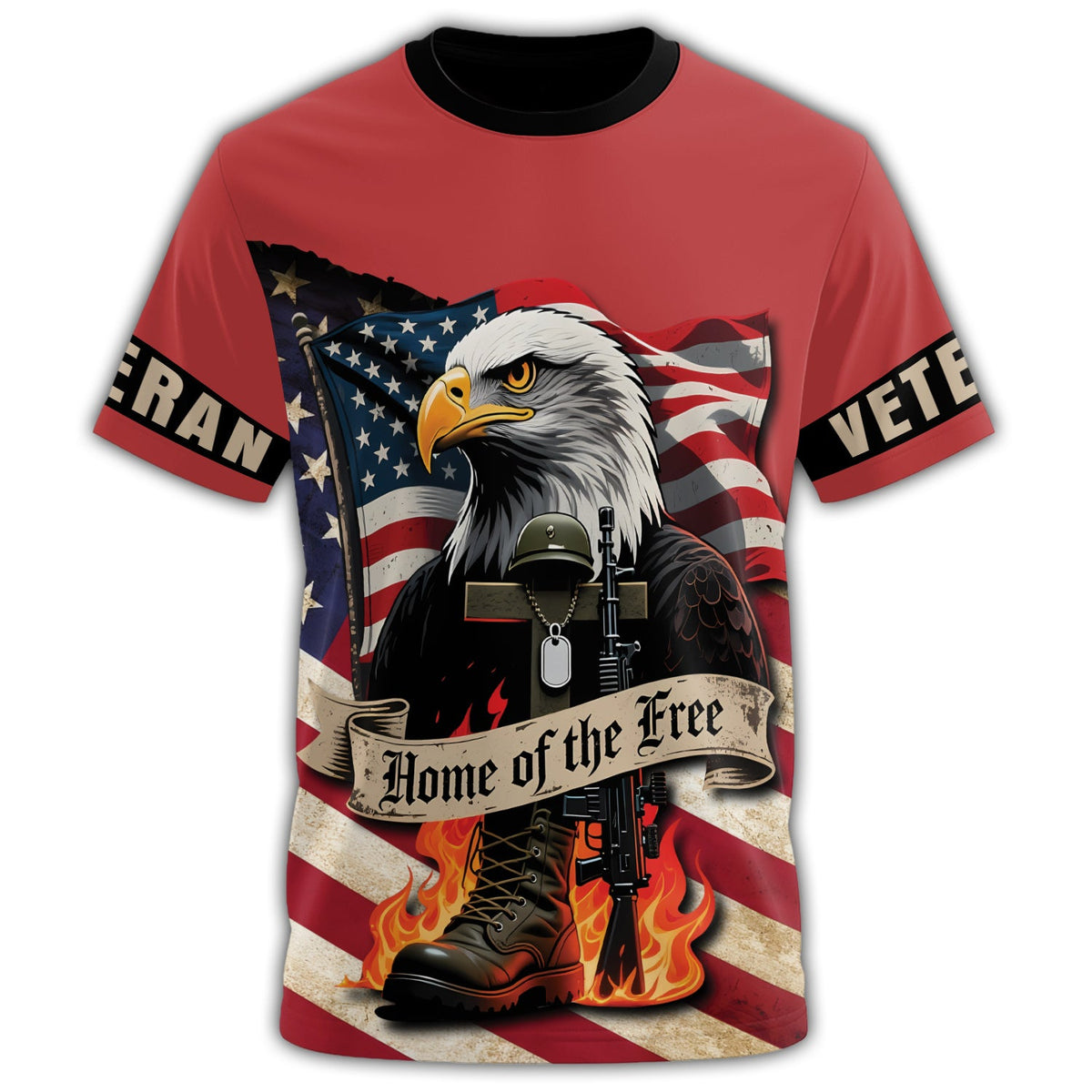 Land of the Brave Home of All-over Print T-Shirt product image 2