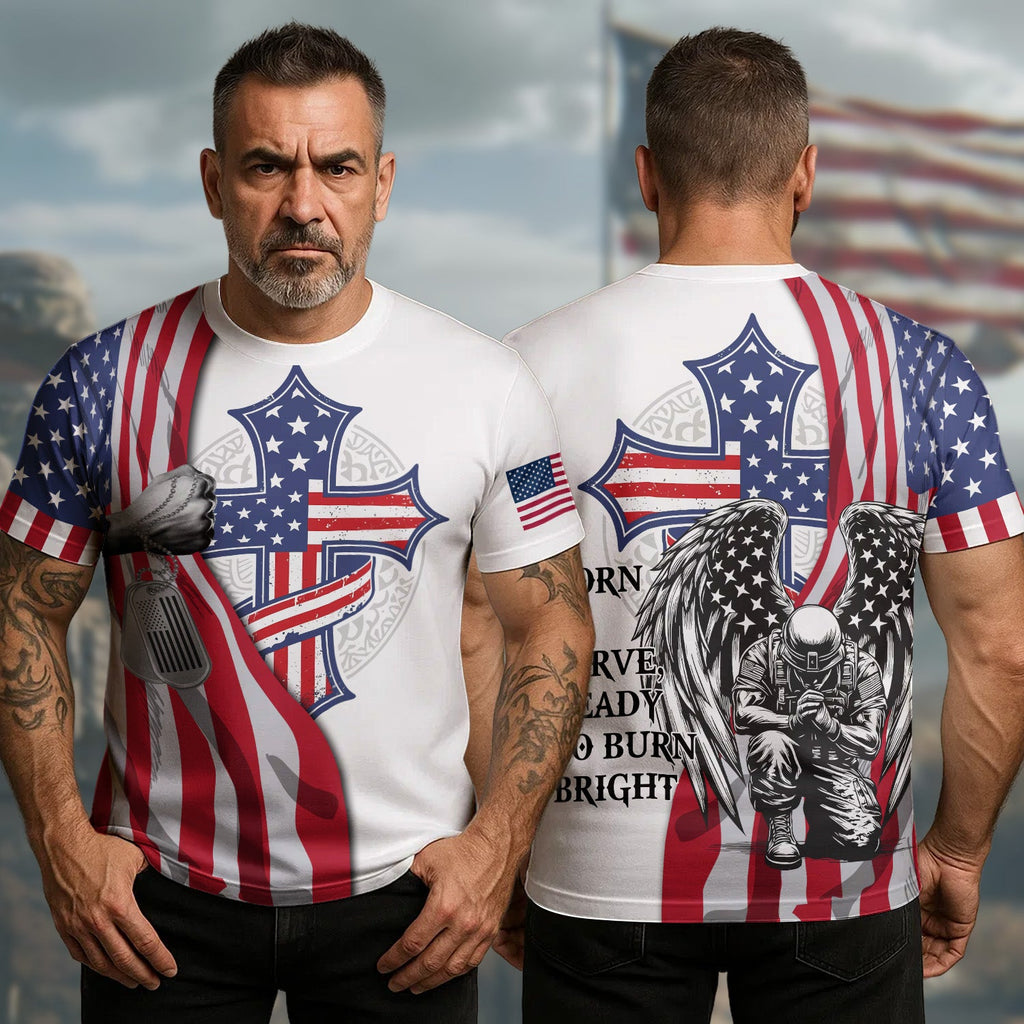 Stand for the Flag Kneel Fallen All-over Print T-Shirt product image 1