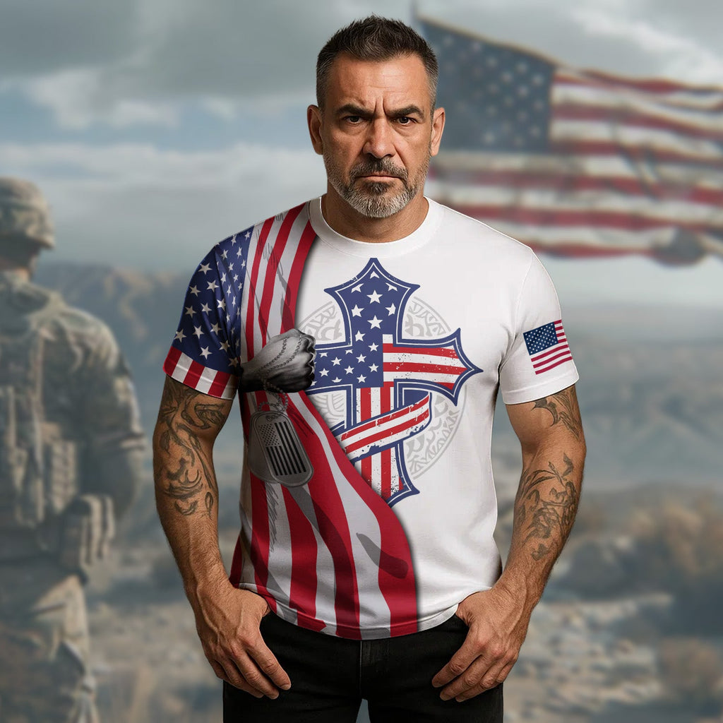 Stand for the Flag Kneel Fallen All-over Print T-Shirt product image 2
