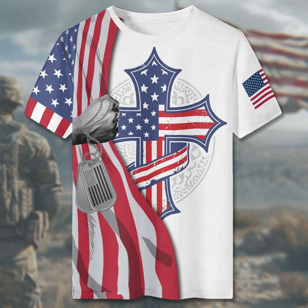 Stand for the Flag Kneel Fallen All-over Print T-Shirt product image 4
