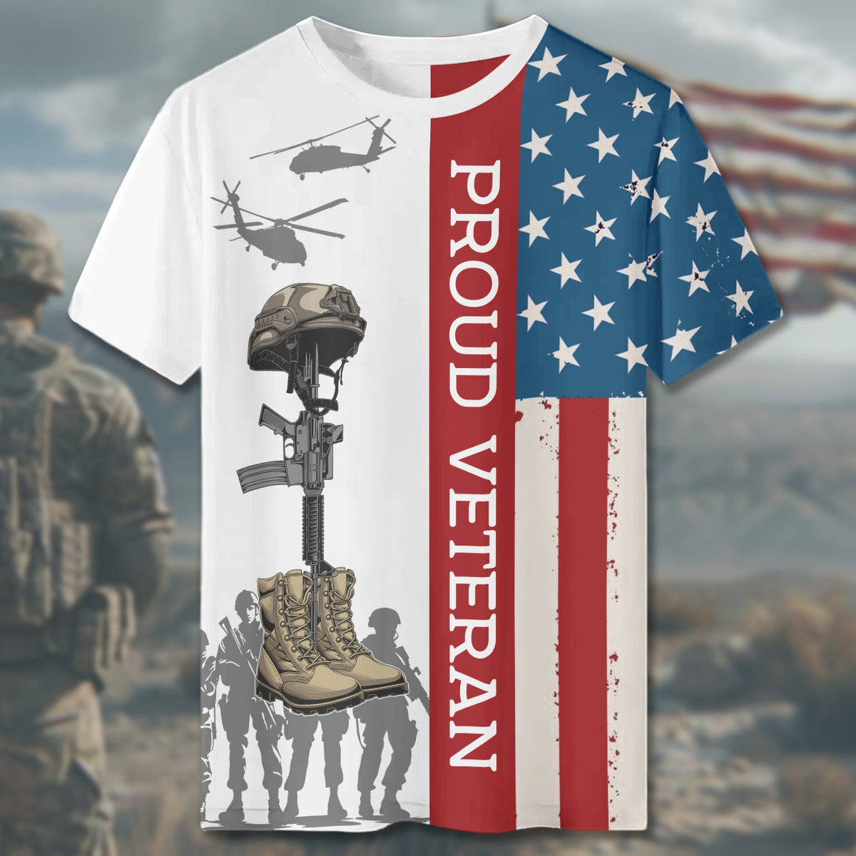Proud Veteran Freedom Isn’t All-over Print T-Shirt product image 4