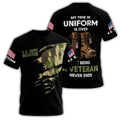 My Time in Uniform Is Over All-over Print T-Shirt product image 1