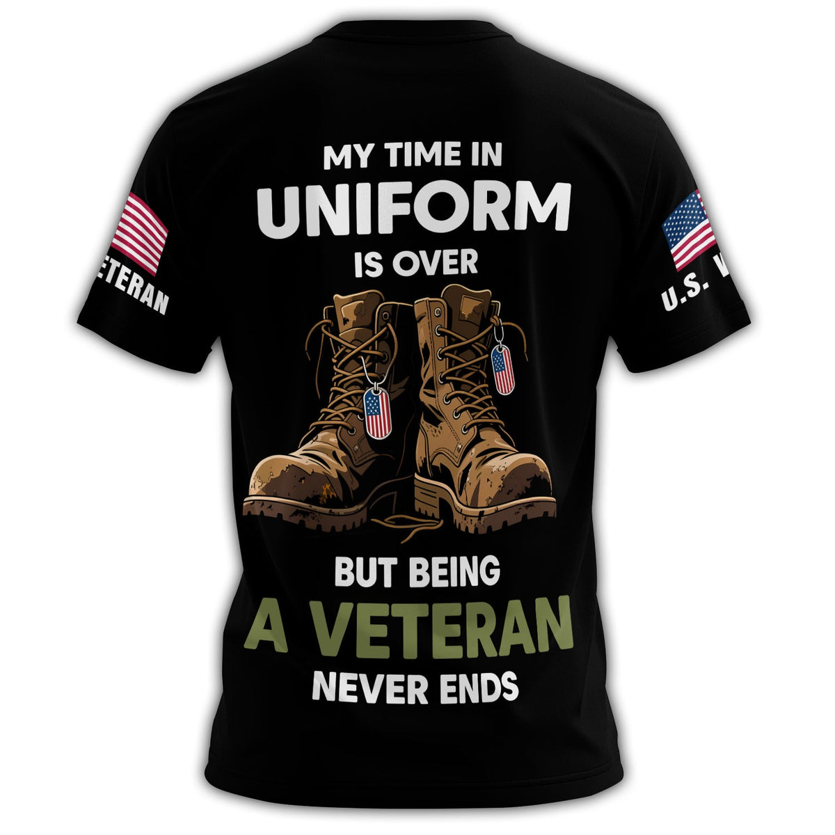 My Time in Uniform Is Over All-over Print T-Shirt product image 3
