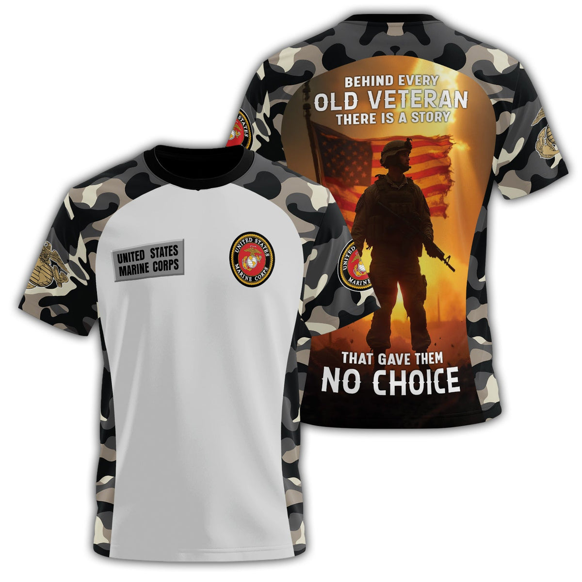 Behind Every Old Veteran All-over Print T-Shirt product image 1