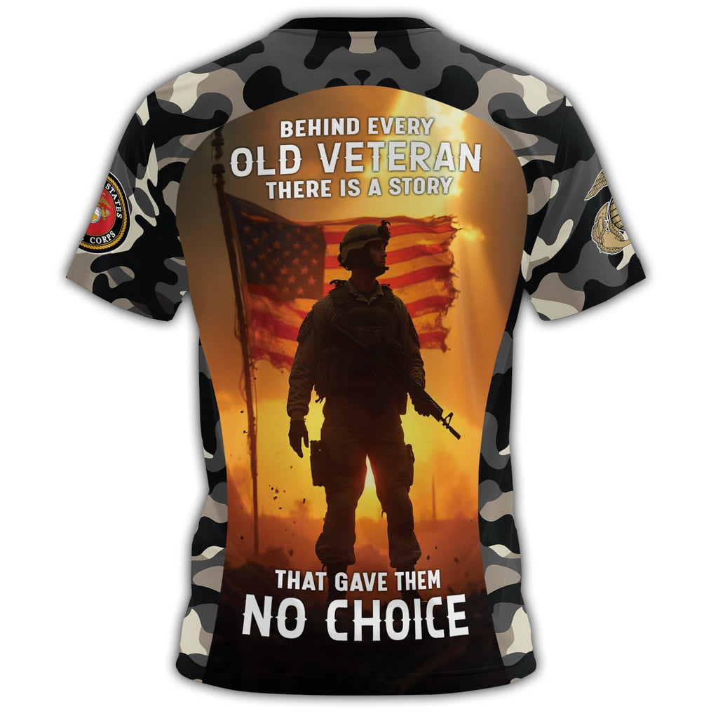 Behind Every Old Veteran All-over Print T-Shirt product image 3