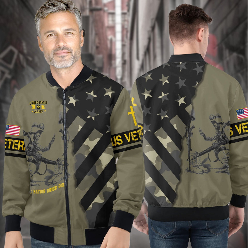 Veteran Pride All-over Print Bomber Jacket product image 3