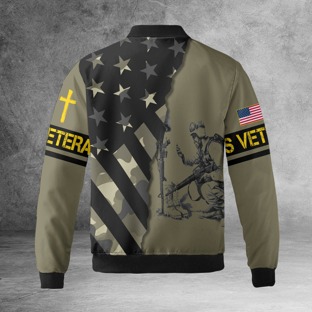 Veteran Pride All-over Print Bomber Jacket product image 7