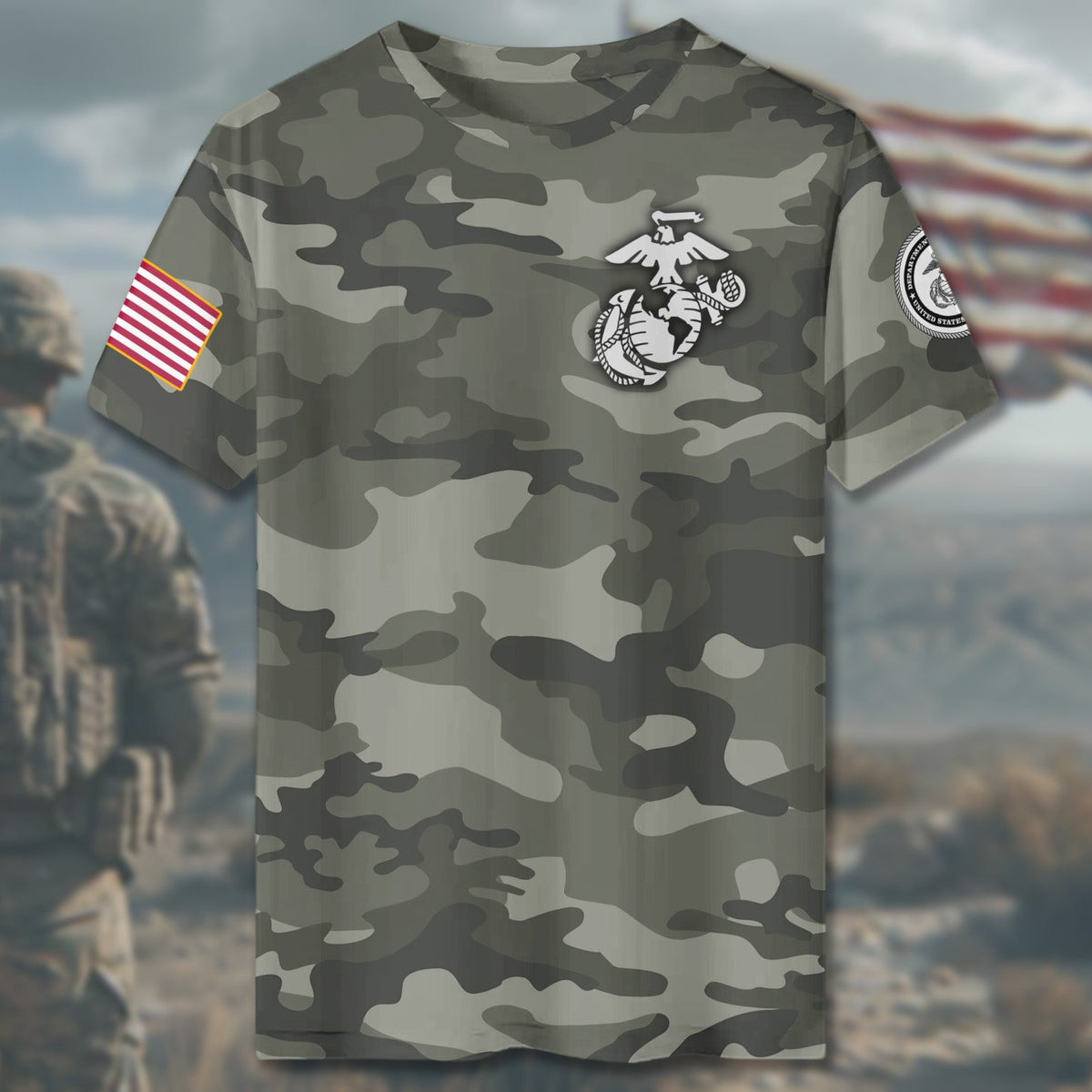 Badass by Birth Veteran by All-over Print T-Shirt product image 4