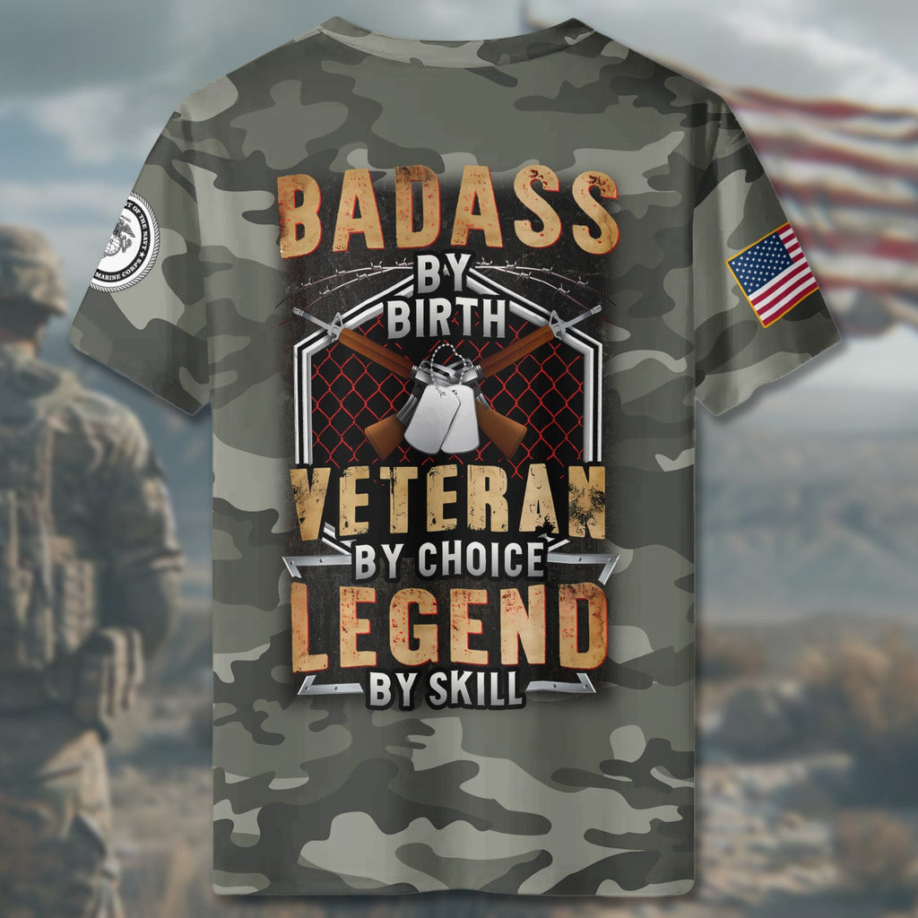 Badass by Birth Veteran by All-over Print T-Shirt product image 5