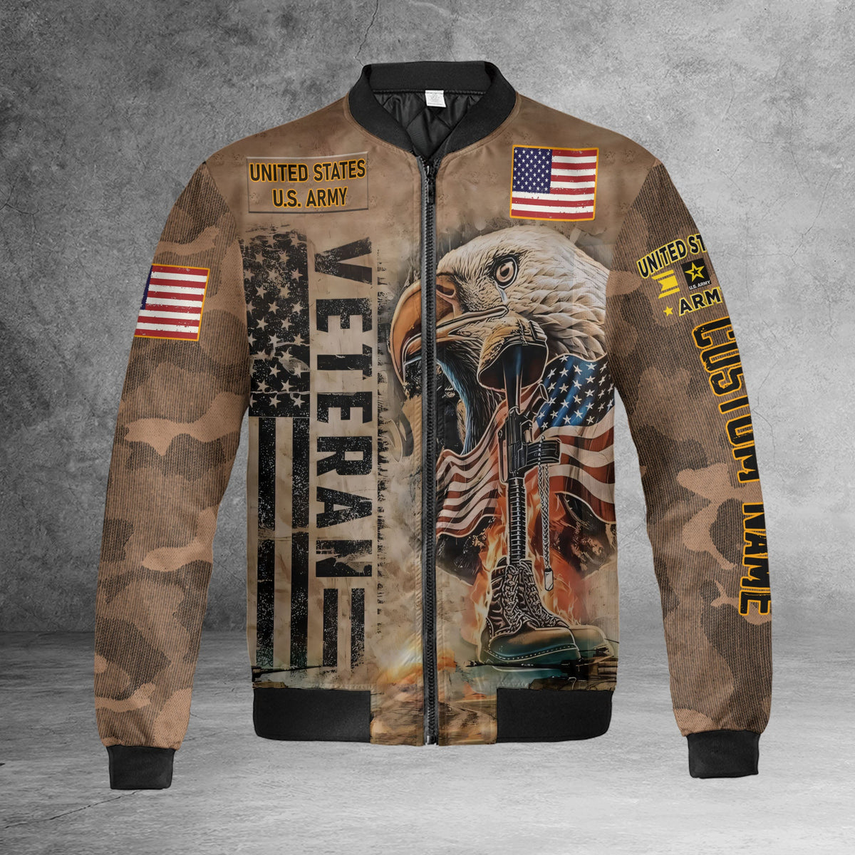 Veteran Pride Personalized All-over Print Bomber Jacket product image 6
