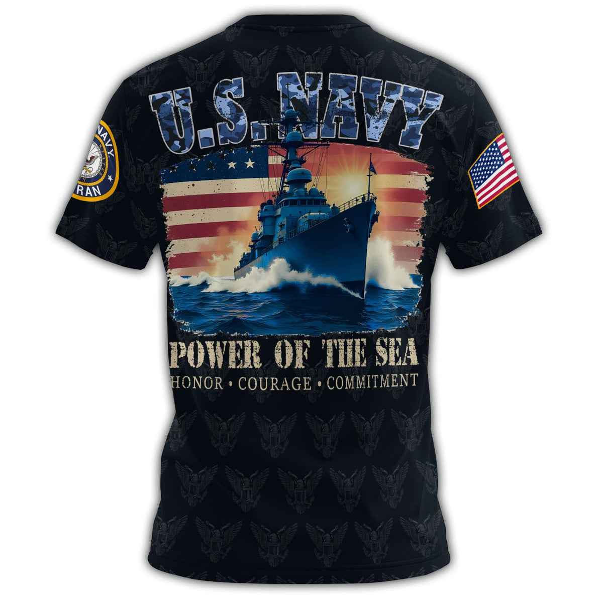 U.S. Navy Power of the Sea All-over Print T-Shirt product image 3