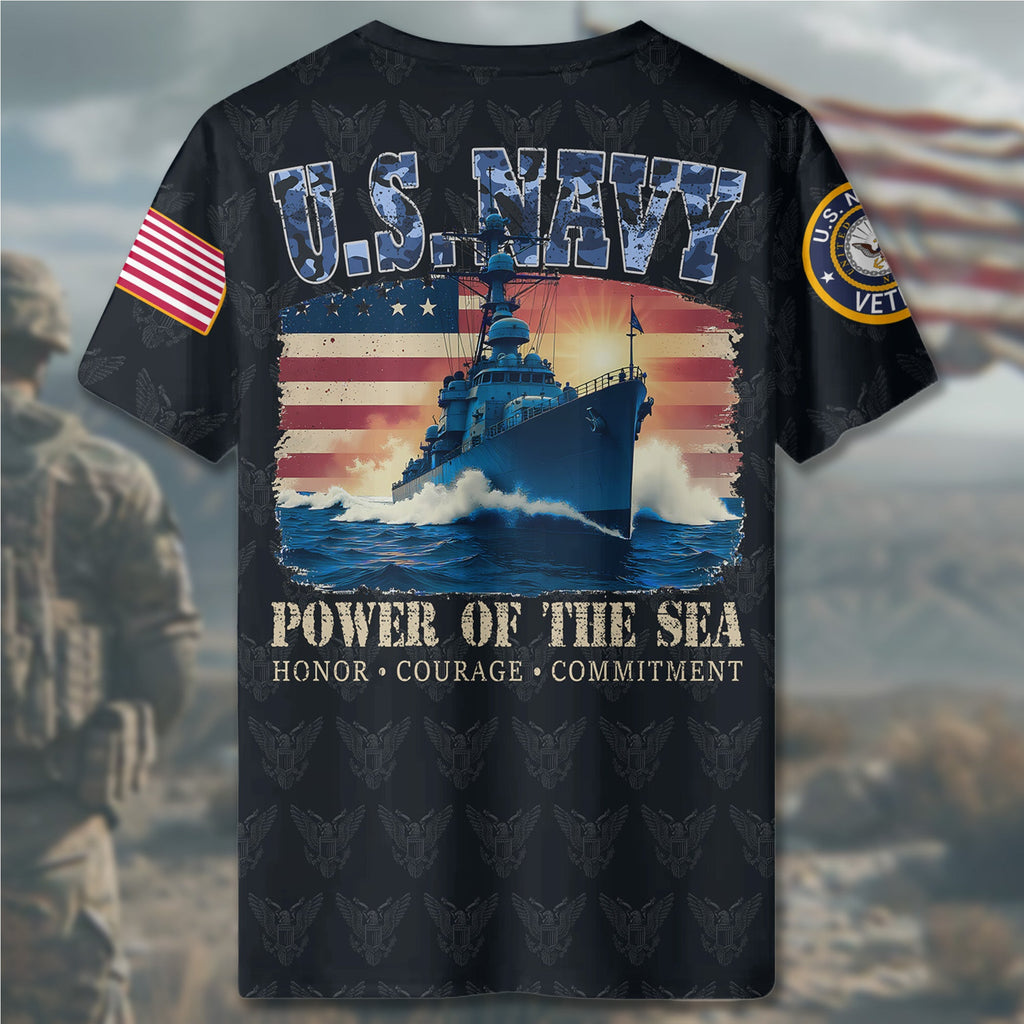 U.S. Navy Power of the Sea All-over Print T-Shirt product image 5