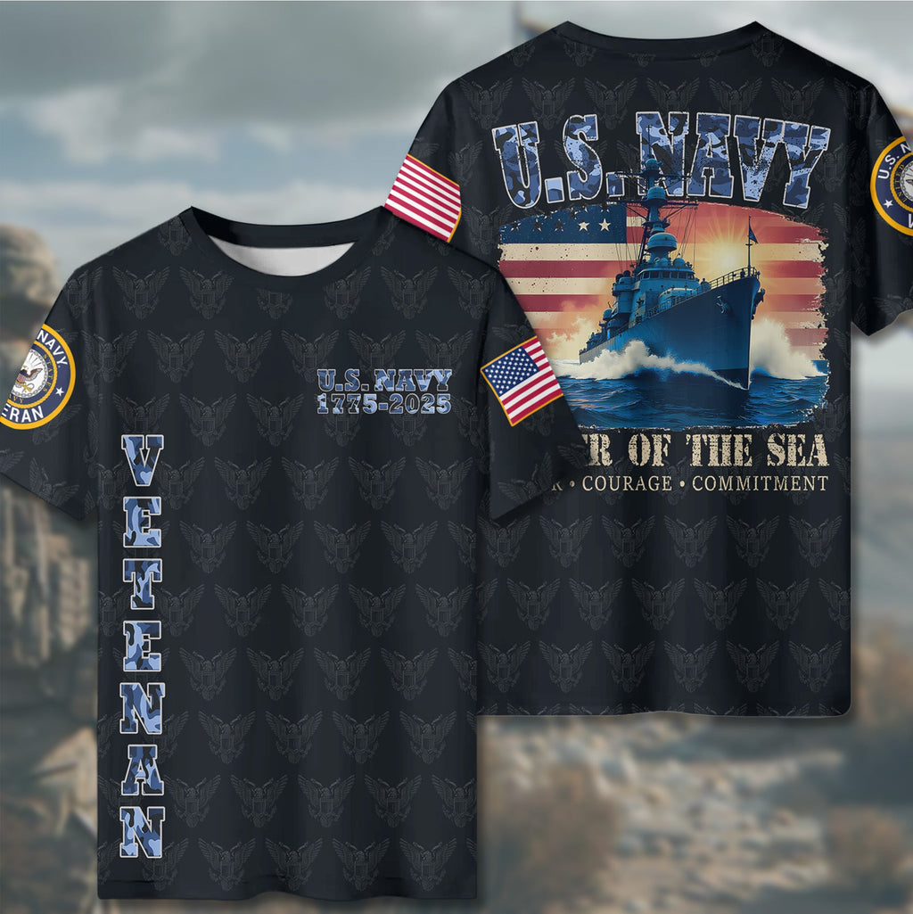 U.S. Navy Power of the Sea All-over Print T-Shirt product image 6