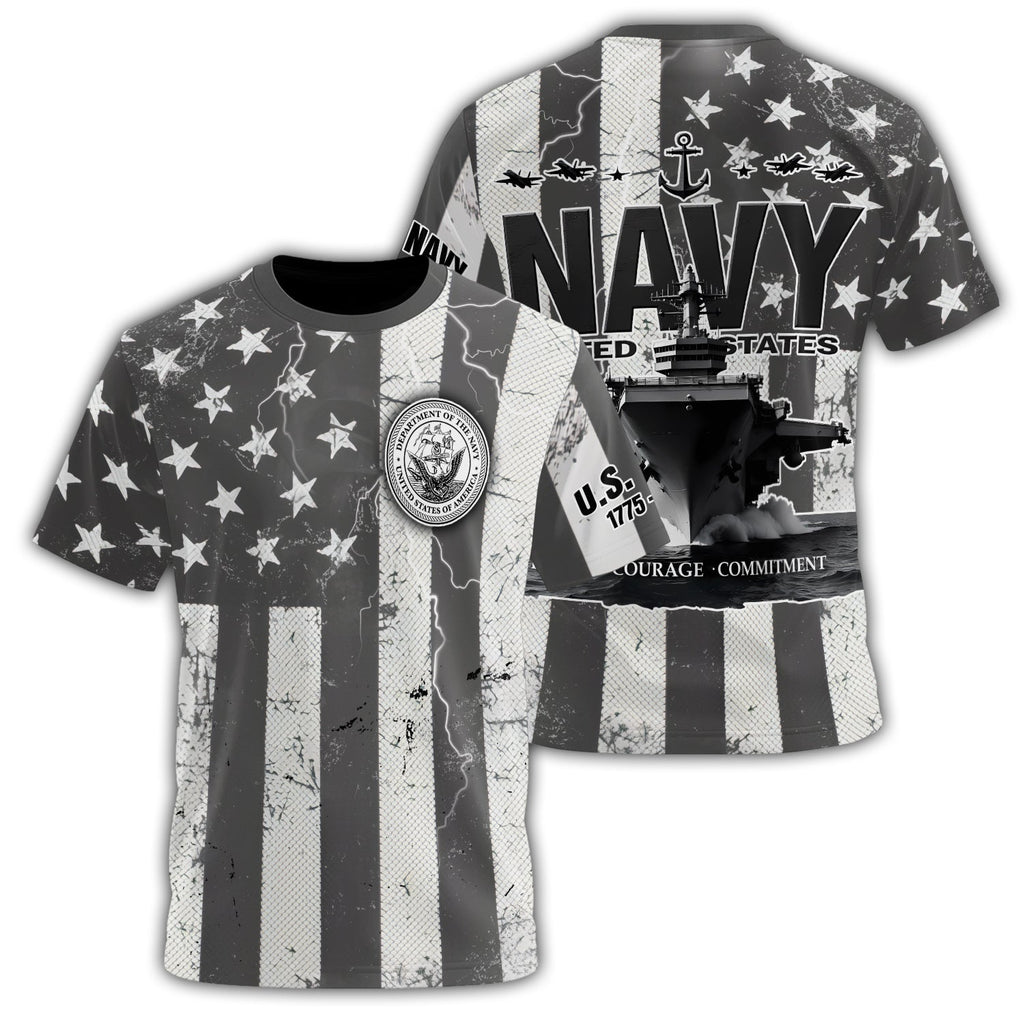U.S. Navy Veteran Proudly All-over Print T-Shirt product image 1