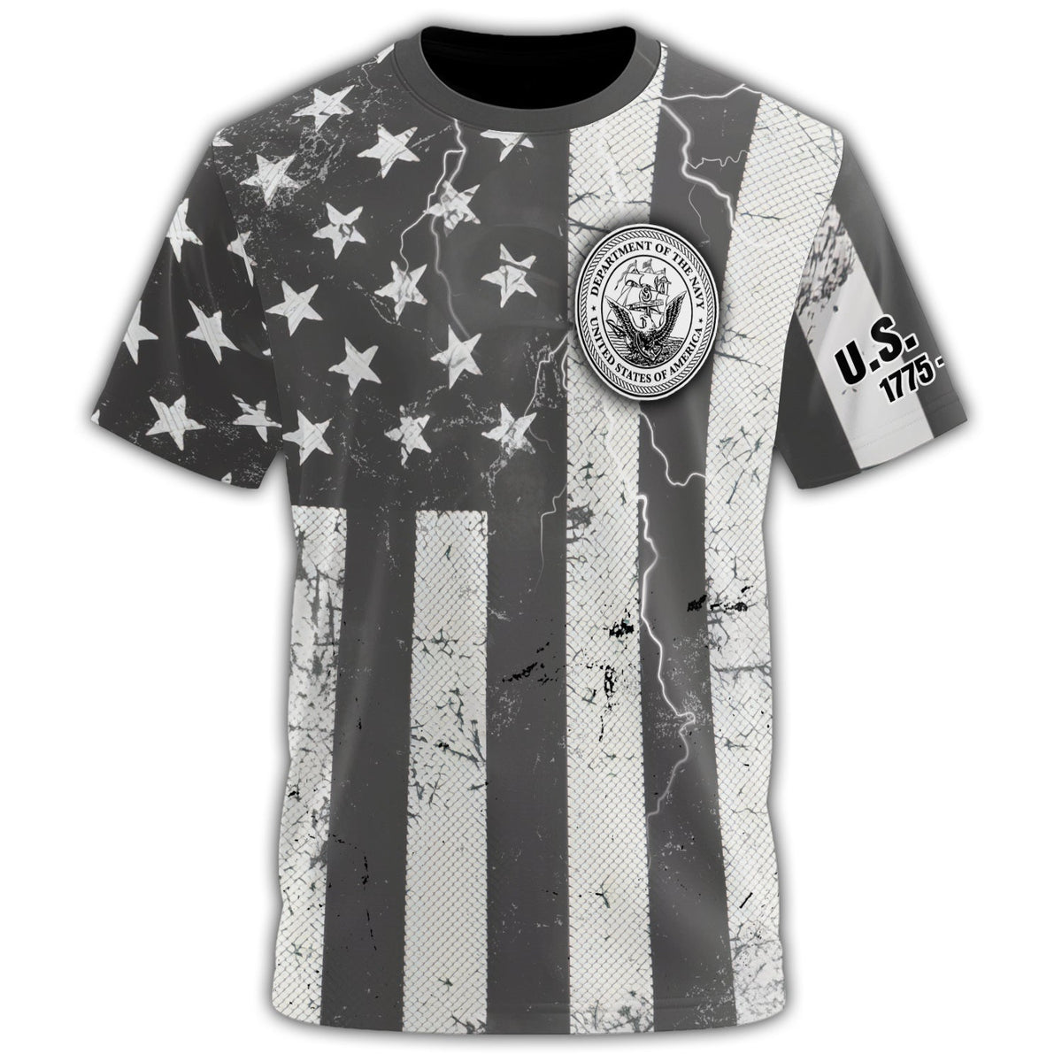 U.S. Navy Veteran Proudly All-over Print T-Shirt product image 2