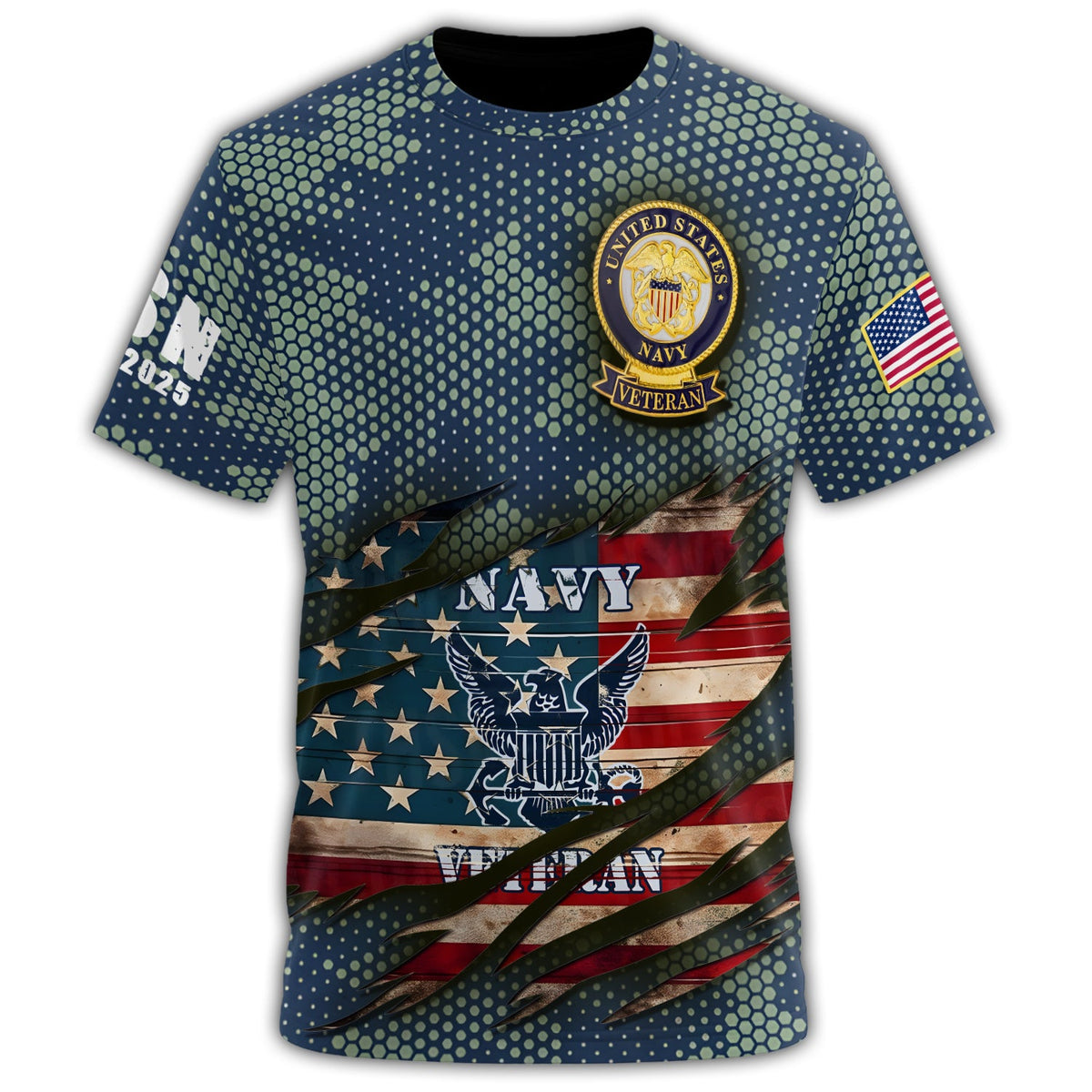 U.S. Navy Veteran Defender All-over Print T-Shirt product image 2